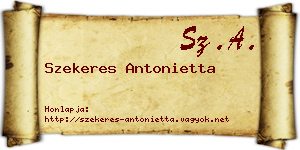 Szekeres Antonietta névjegykártya